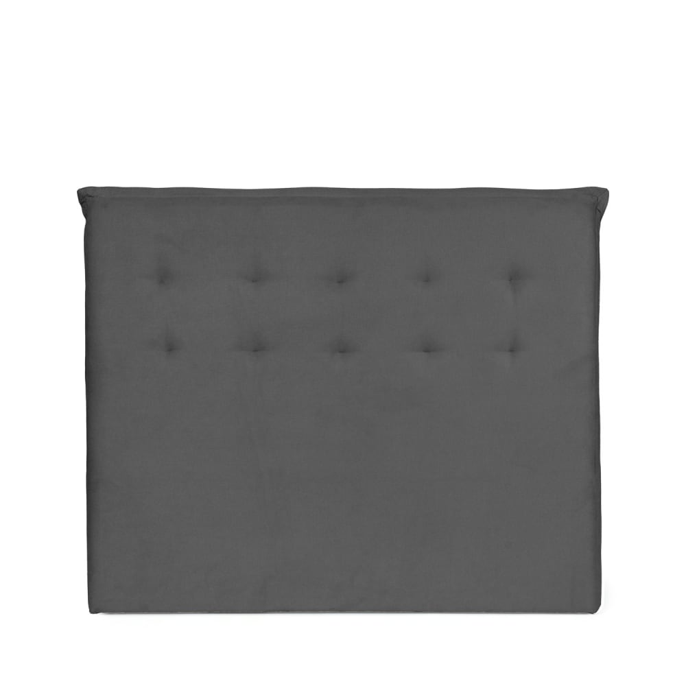 Tête de lit capitonnée gris foncé pour lit de 150-160 cm