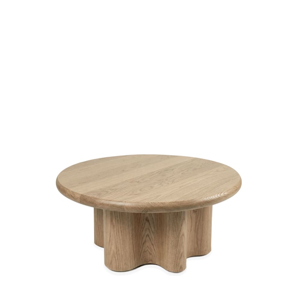 Runder Couchtisch aus Eichenholz, 80 cm - Maisons Du Monde