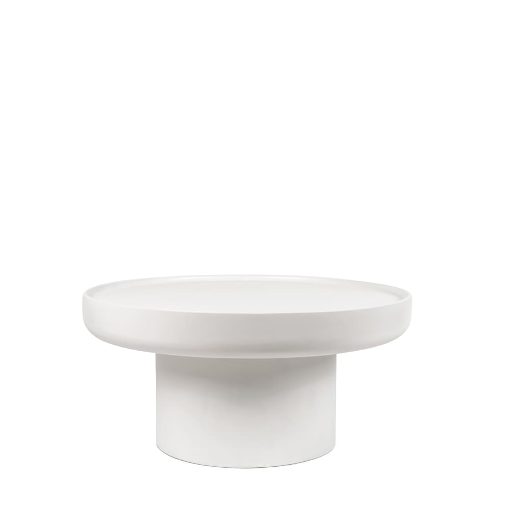 Koketto Home Runder Couchtisch, 80 cm, in Weiß Weiß Holz