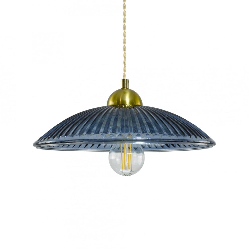 Suspension en verre, équipement métal et textile torsadé — vue 4