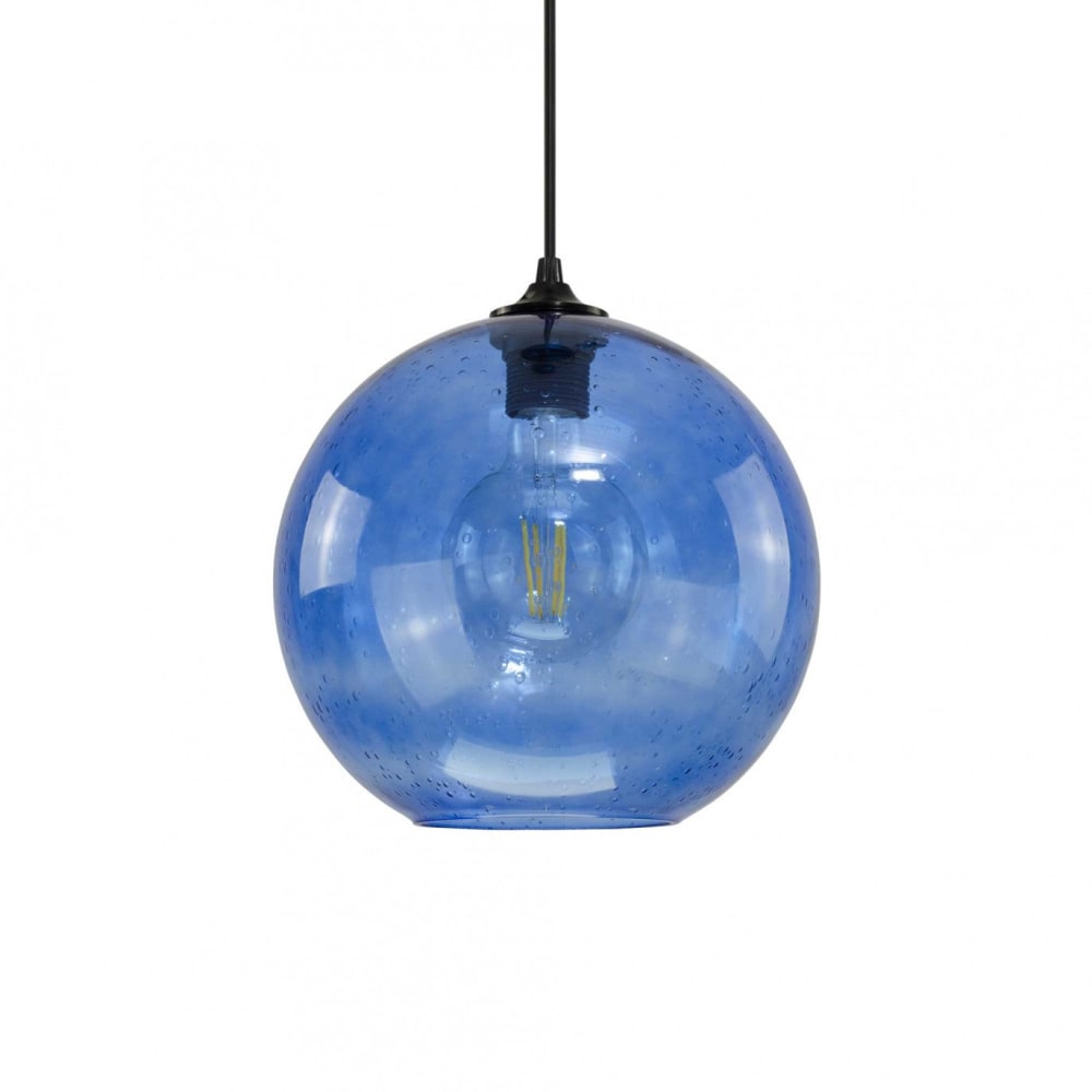 Suspension en verre bullé - équipement coupelle métal — vue 4