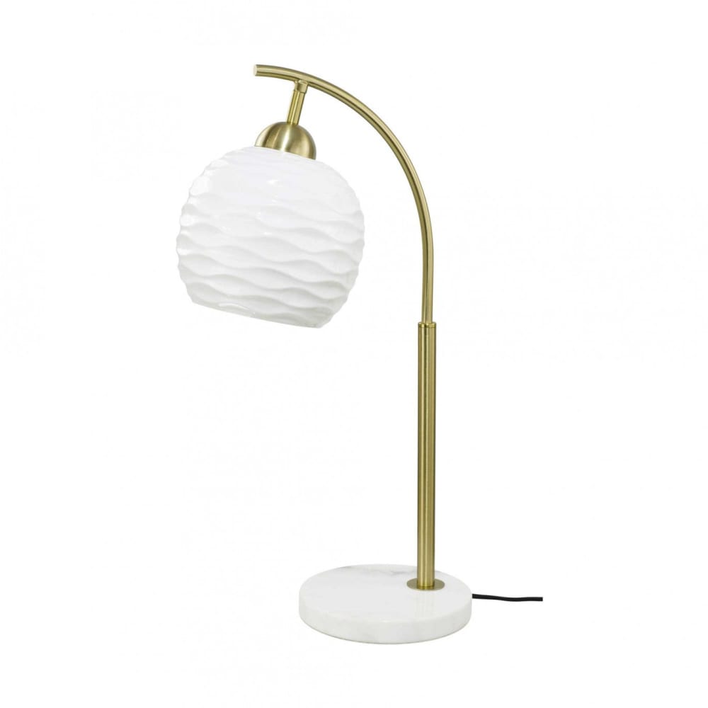 Lampe à poser en métal, - marbre
