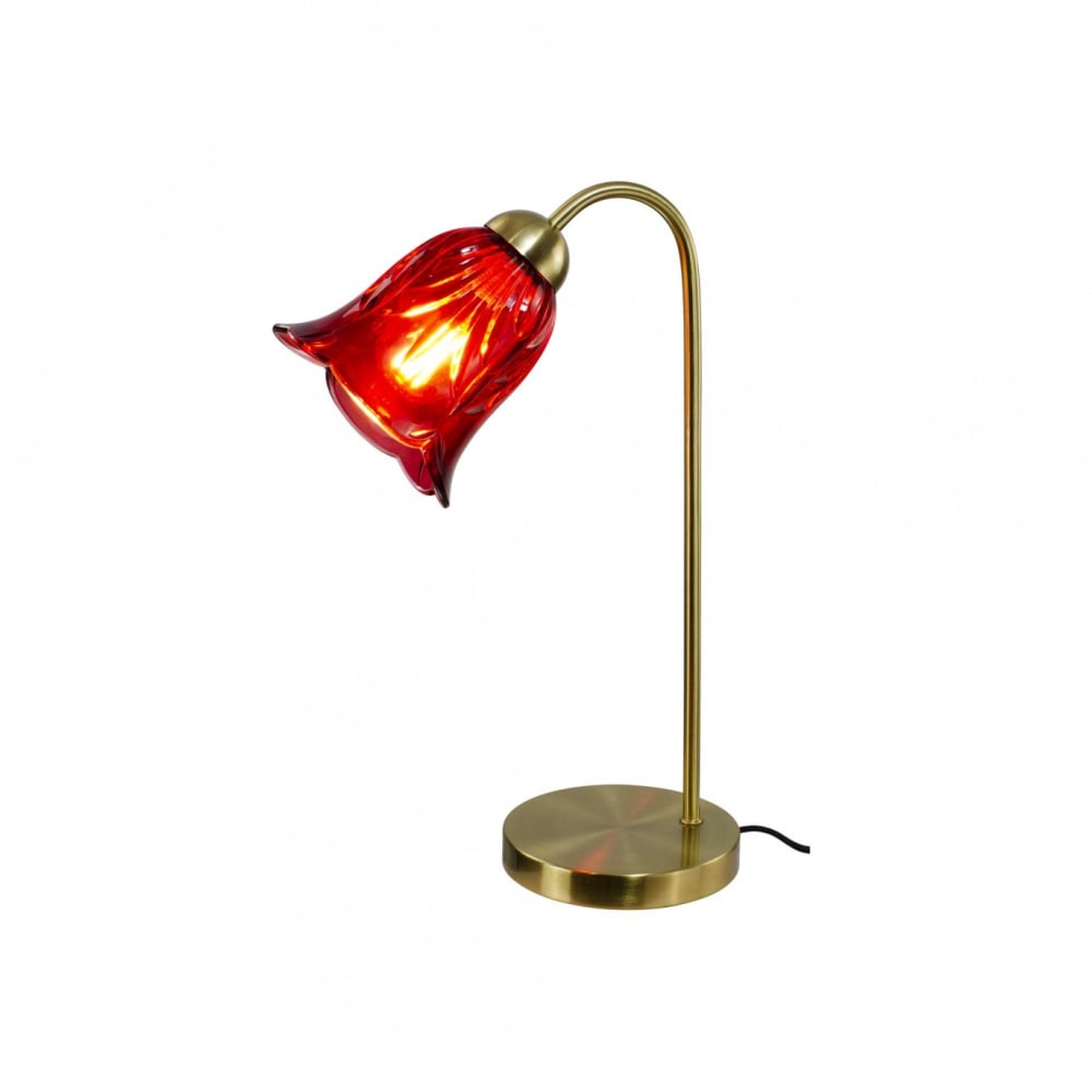 lampe à poser en métal - verre