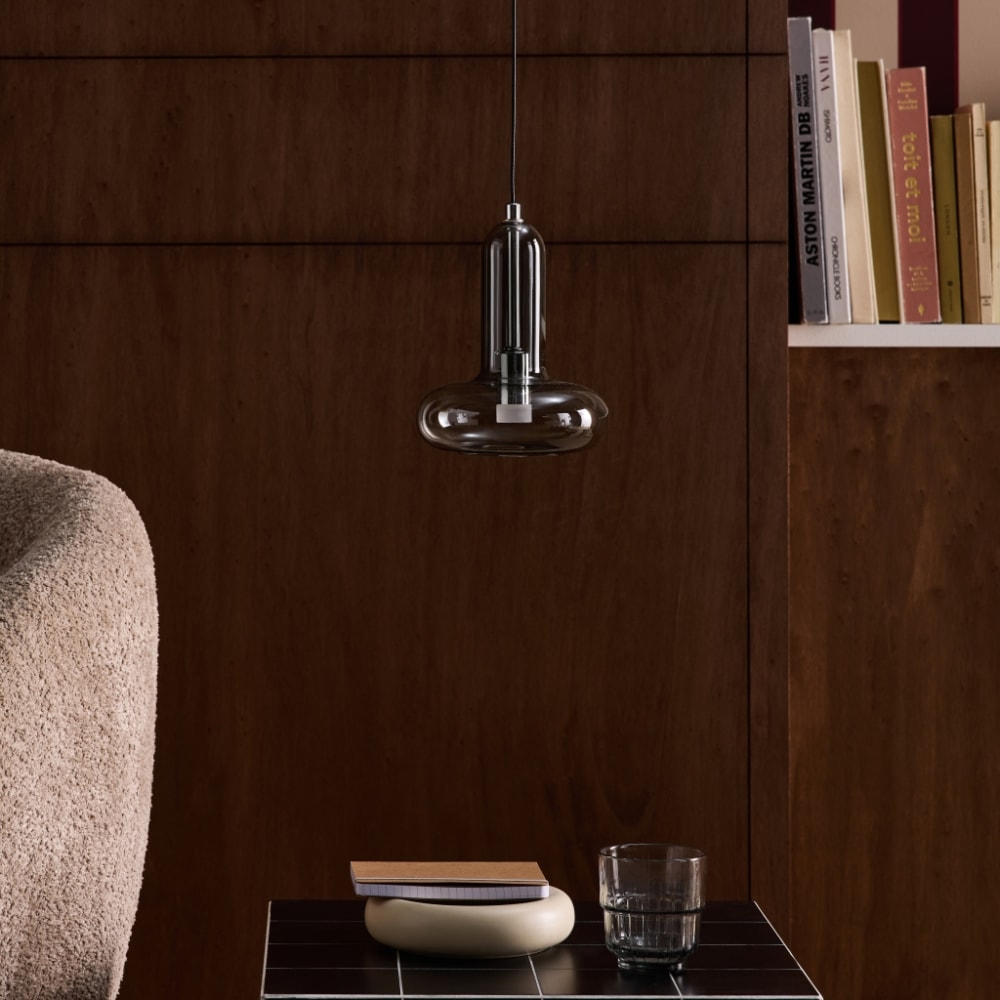 Suspension intérieur verre d15cm noir — vue 3
