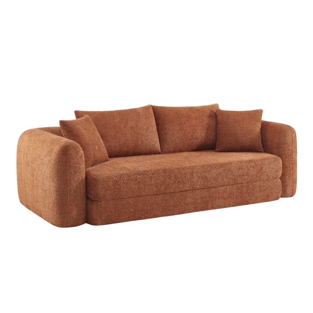 Canapé convertible 3 - terracotta