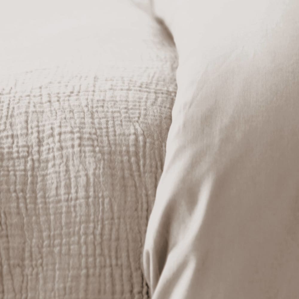 Parure de lit gaze de coton galet 140x200cm — vue 3
