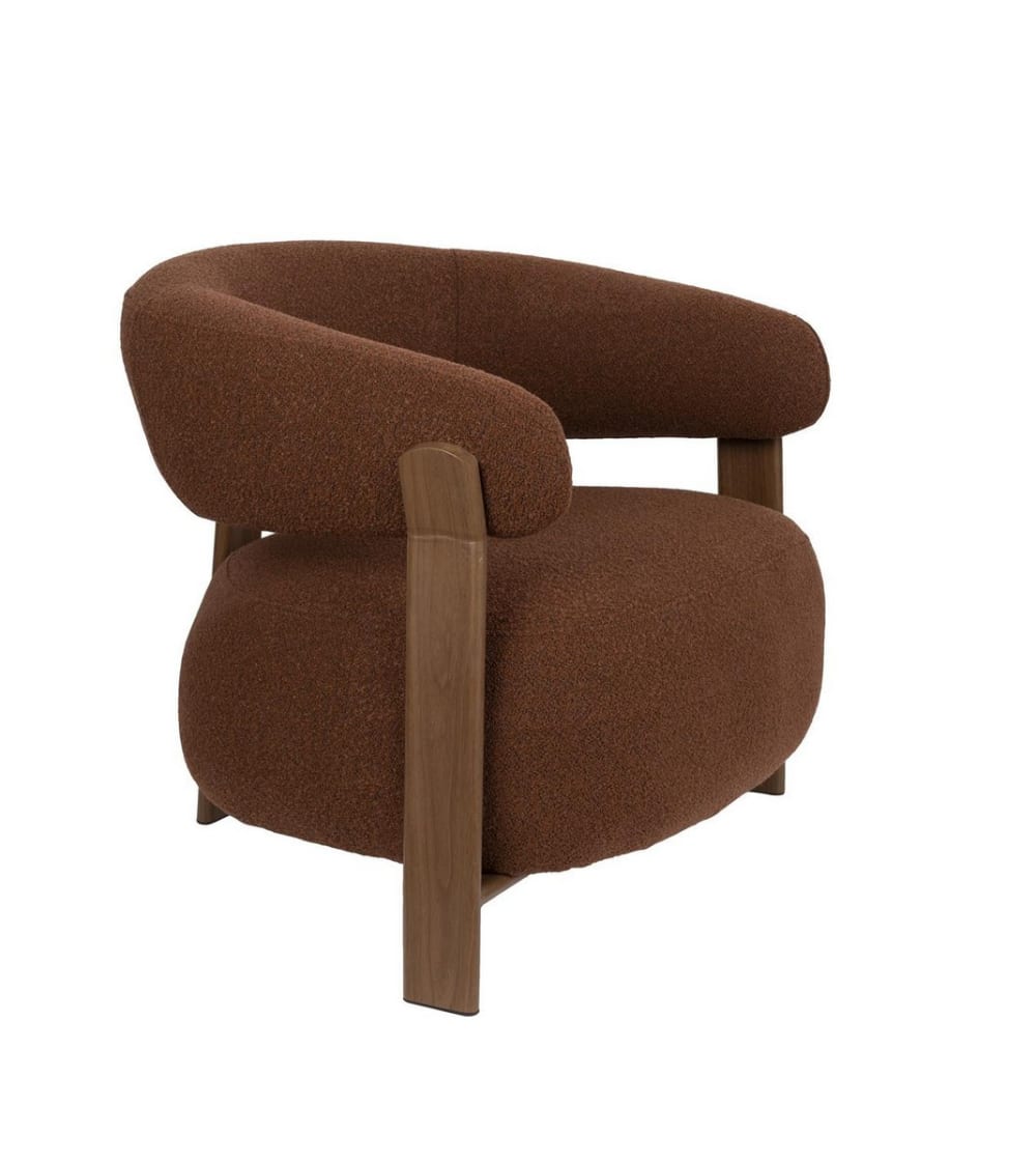 fauteuil en tissu bouclé