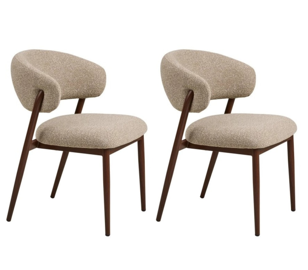 Lot de 2 chaises en tissu