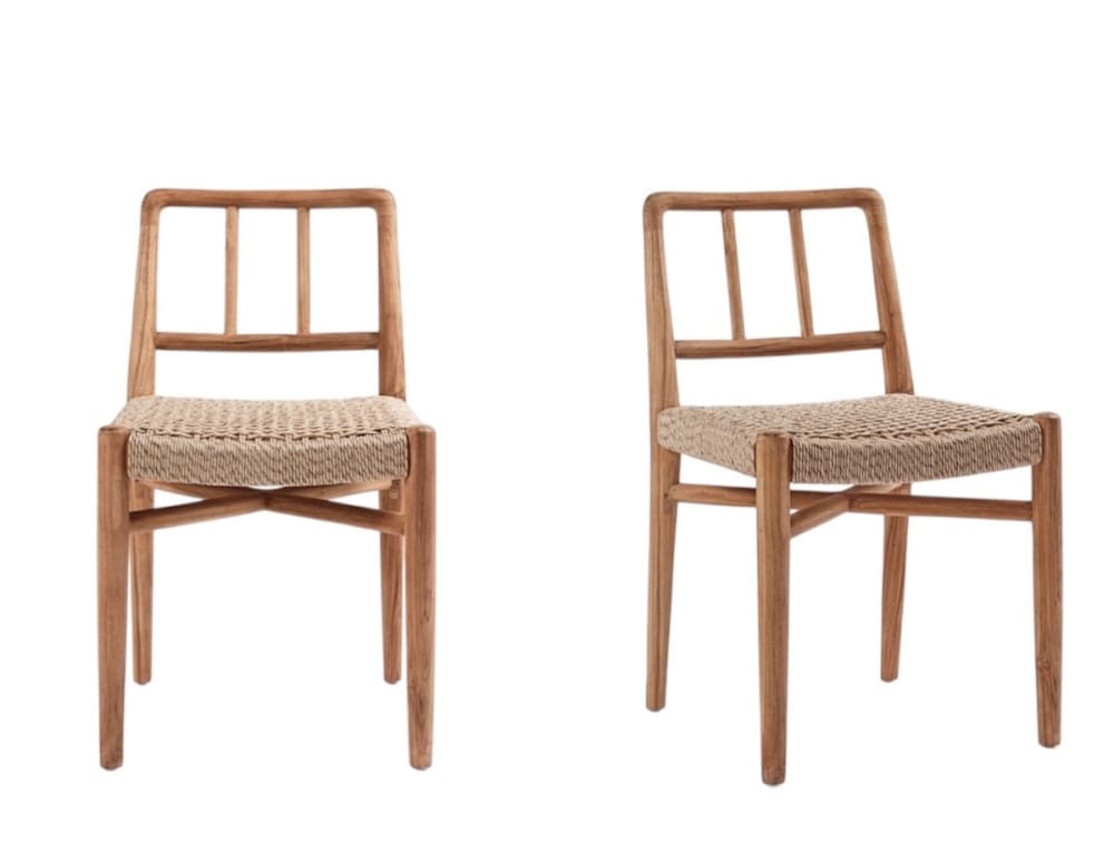 Lot de 2 chaises en teck