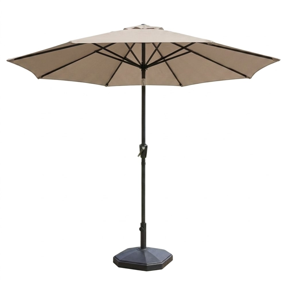 Parasol beige acier 265x265cm - pied