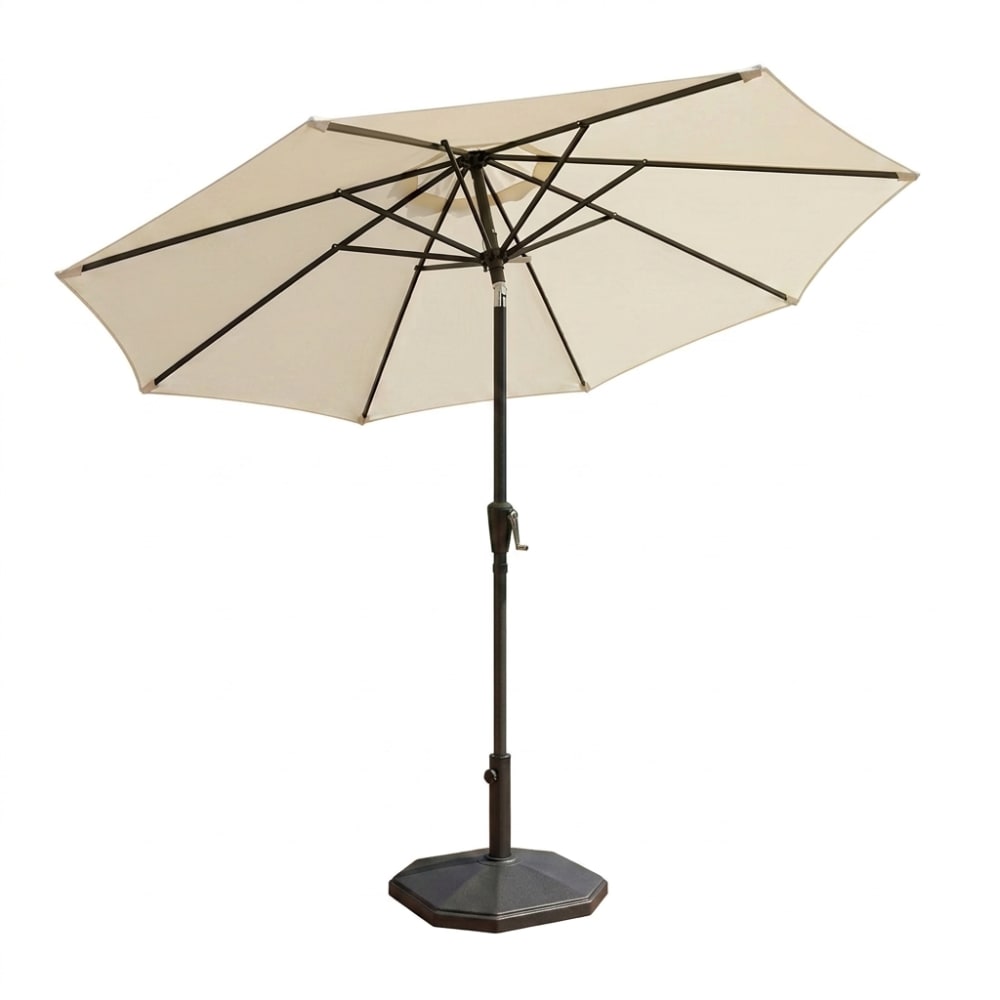 Parasol blanc acier 265x265cm - pied
