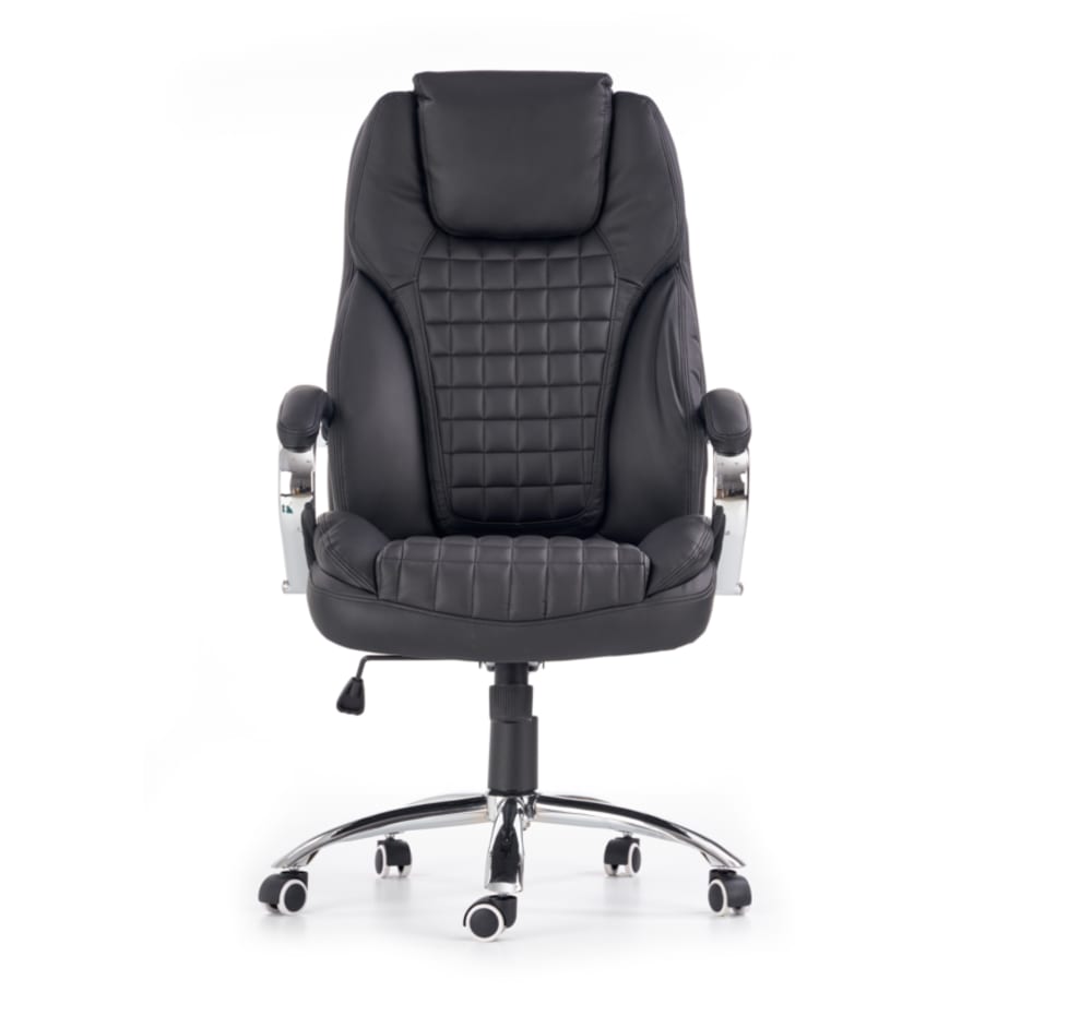 MSO Sehr bequemer Designer-Bürostuhl aus schwarzem Öko-Leder Öko-Tex Zertifikat - Leder