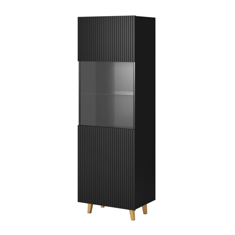 vitrine design noir mat