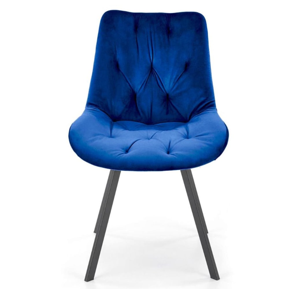 MSO Drehbarer Designerstuhl aus blauem Samt style modern Öko-Tex Zertifikat - Samt