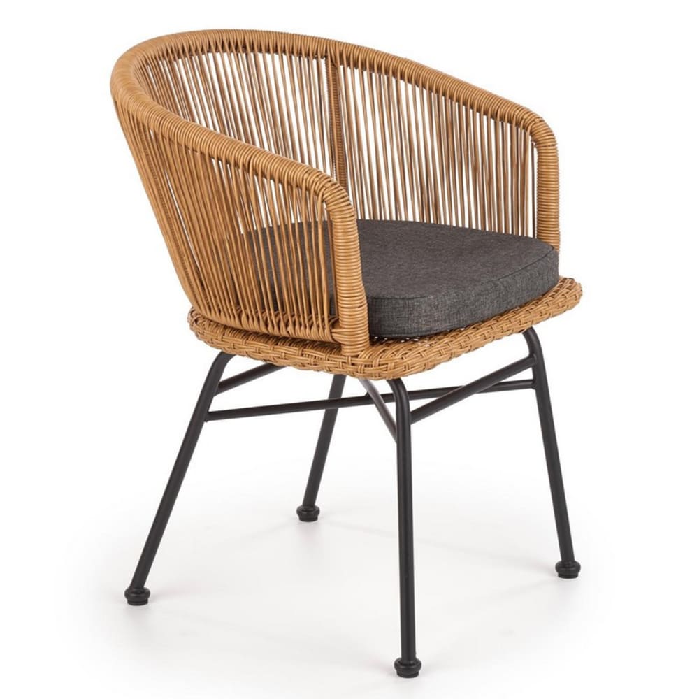 chaise style rotin avec