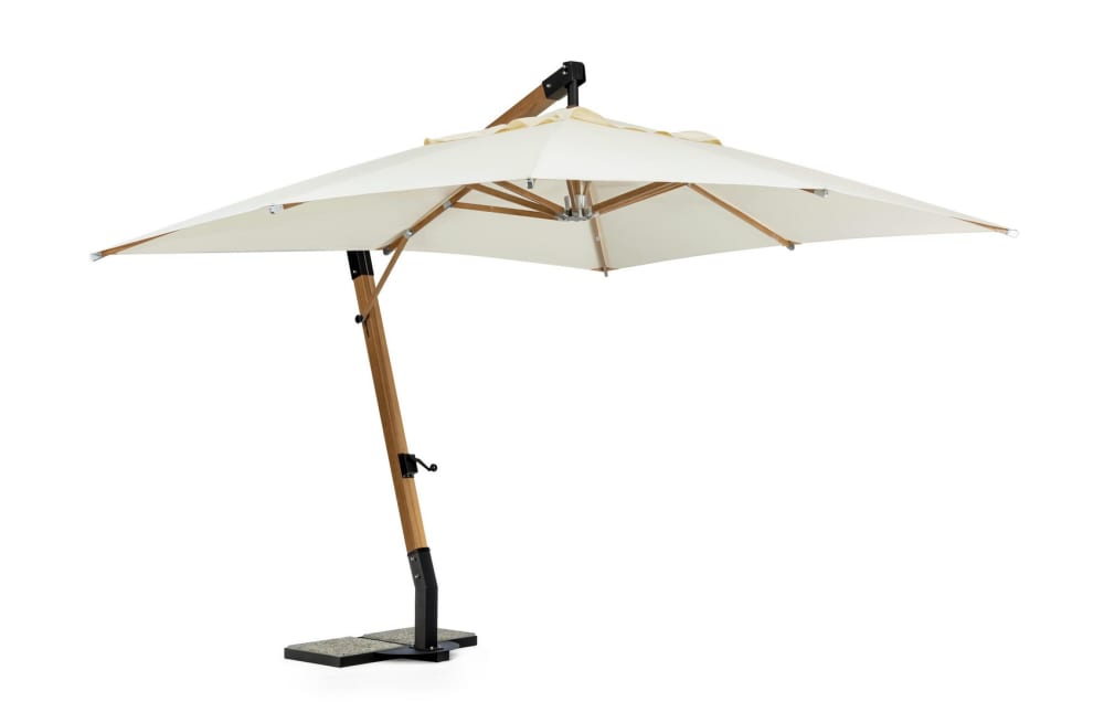 Parasol 3x3 à bras en - teck