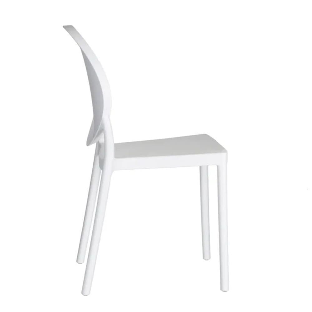 Chaise design moderne en polypropylène blanche