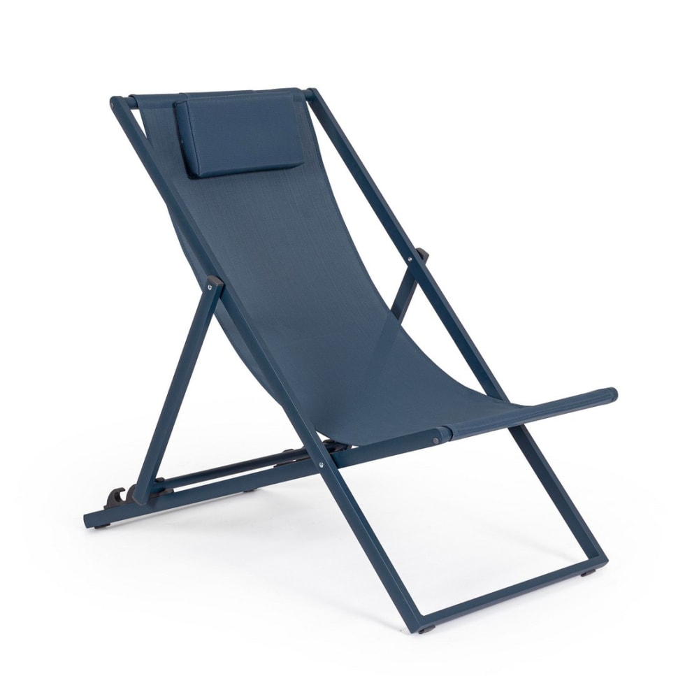 chaise longue en aluminium - bleu