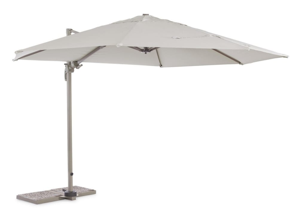 Parasol beige à bras