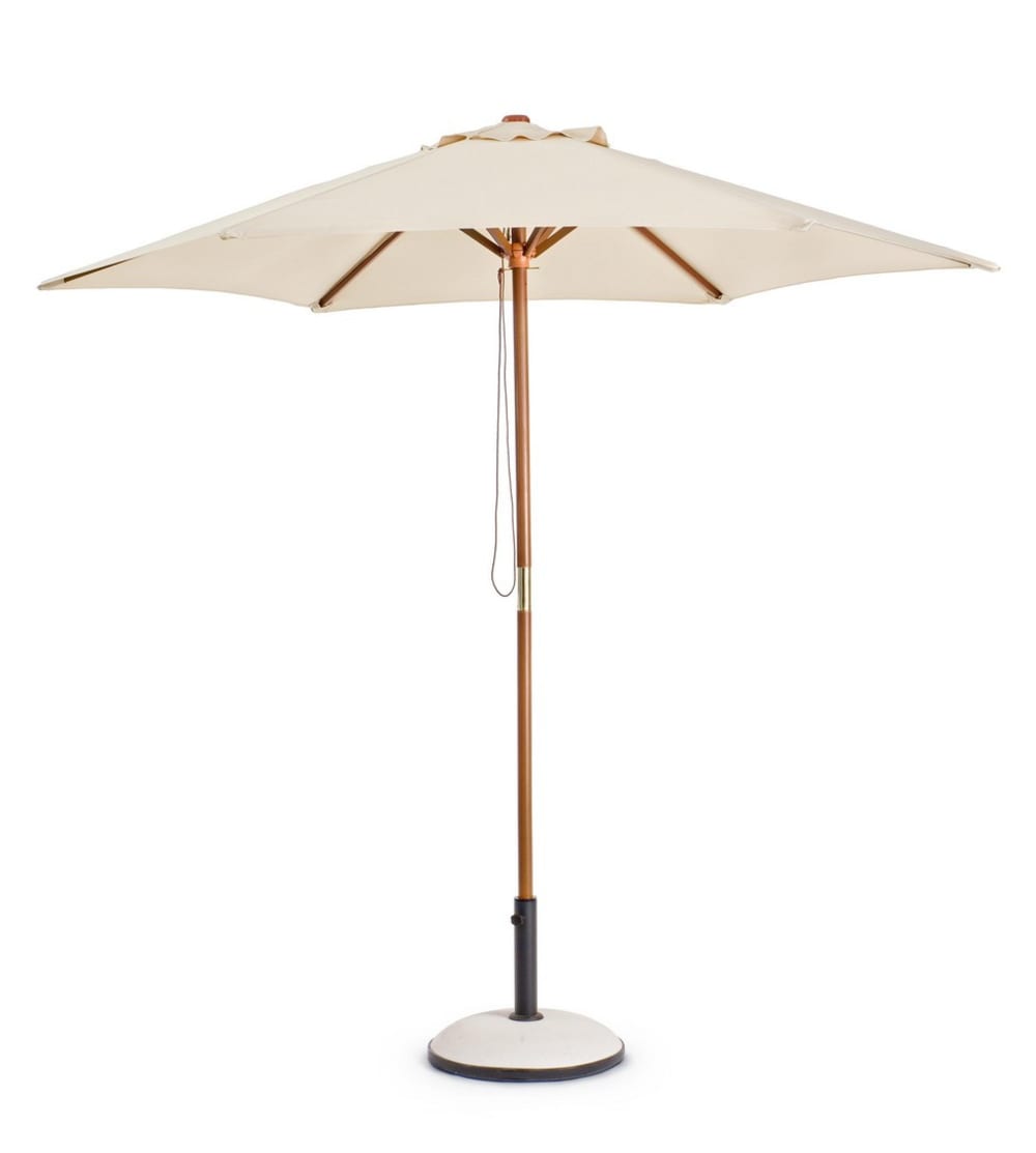 Parasol en bois naturel - toile