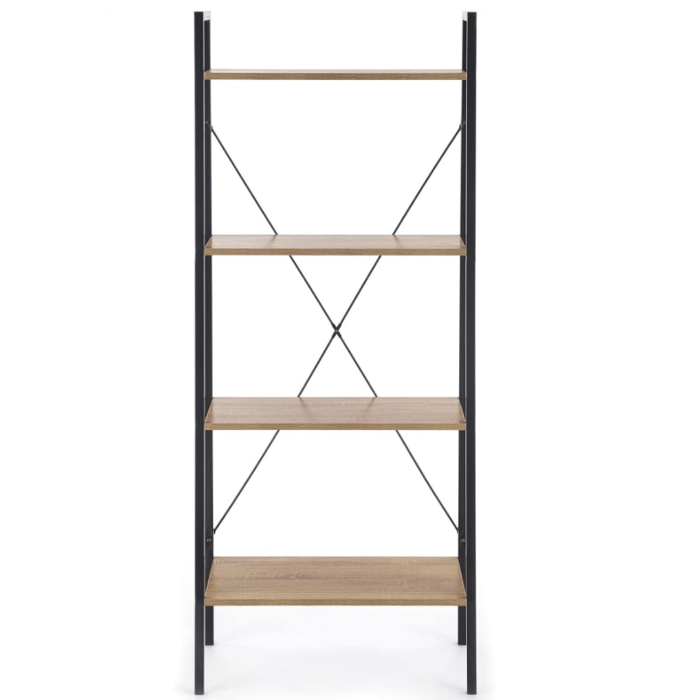 Etagère   échelle design  style chêne et acier noir 60 x 148cm