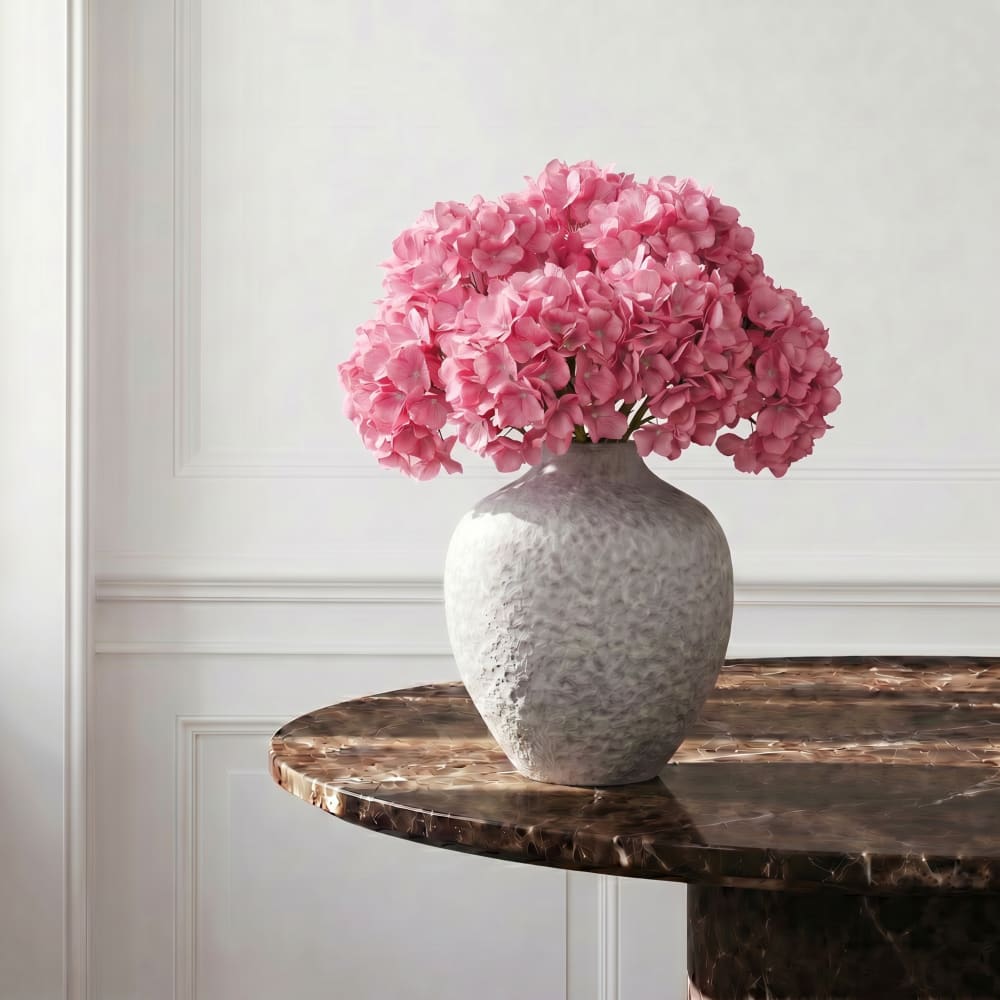 Tige d’hortensia artificielle fuchsia h63 — vue 3