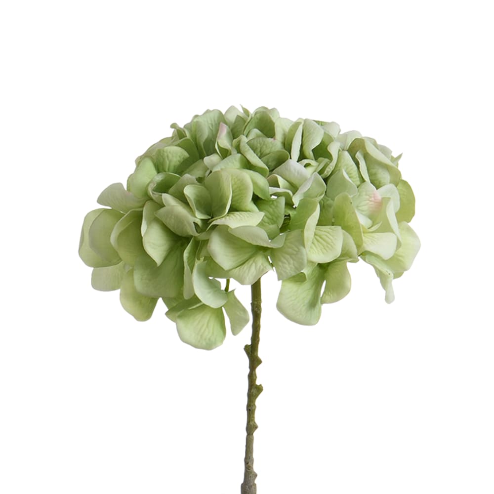 Tige d’hortensia artificielle verte h63