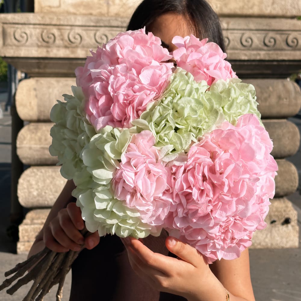 Tige d’hortensia artificielle verte h63 — vue 4