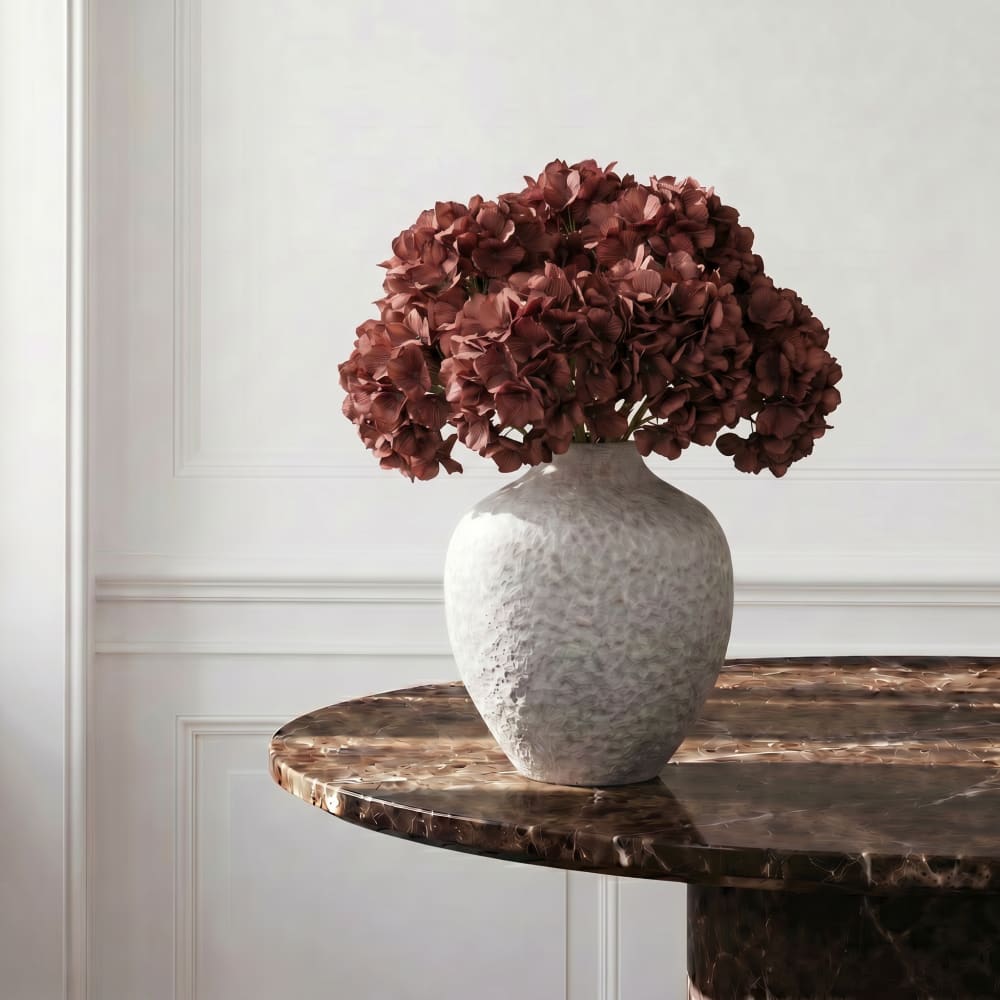 Tige d’hortensia artificielle orange h63 — vue 3