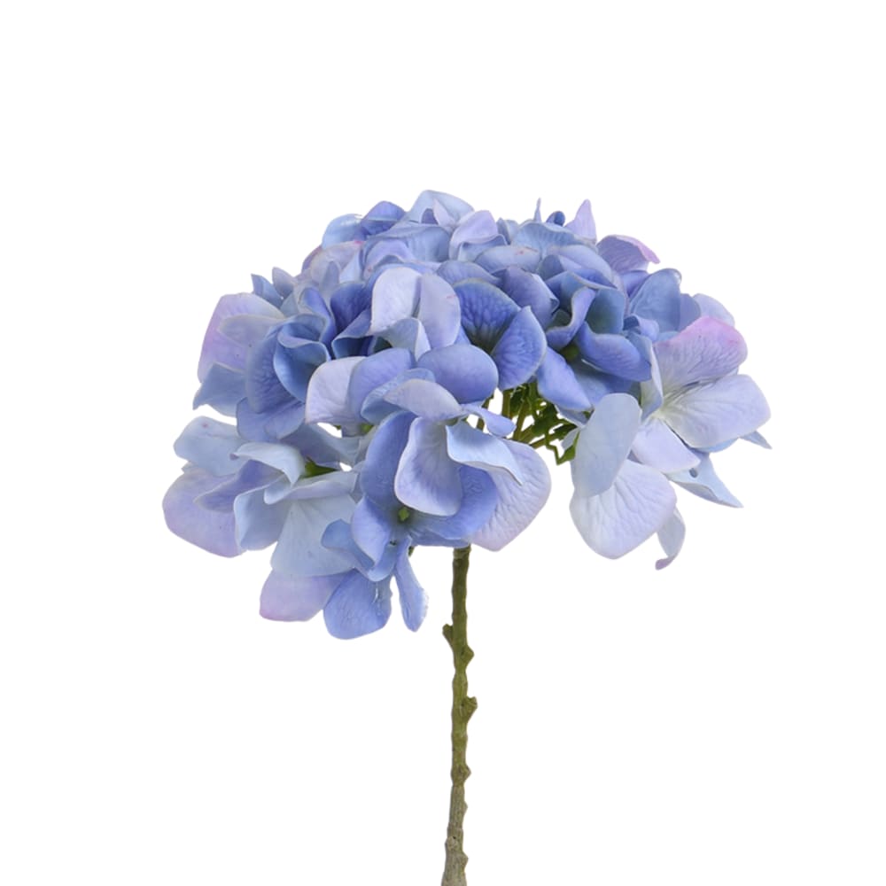Tige d’hortensia artificielle bleu h63