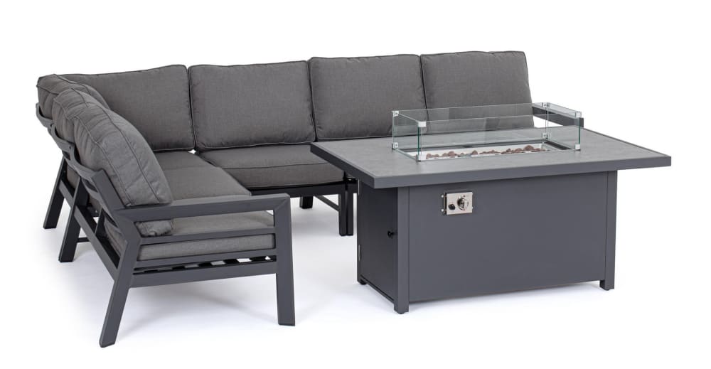 Salon d'angle en aluminium - centrale