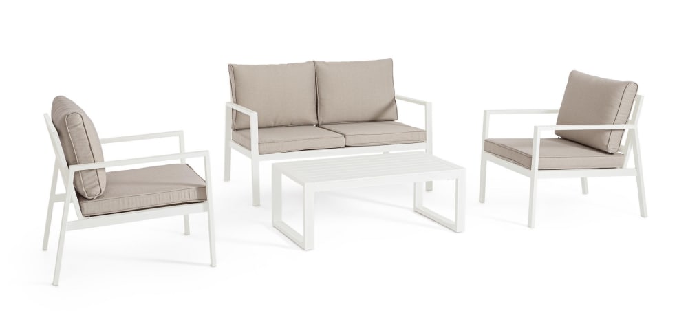 Salon en aluminium et - blanc