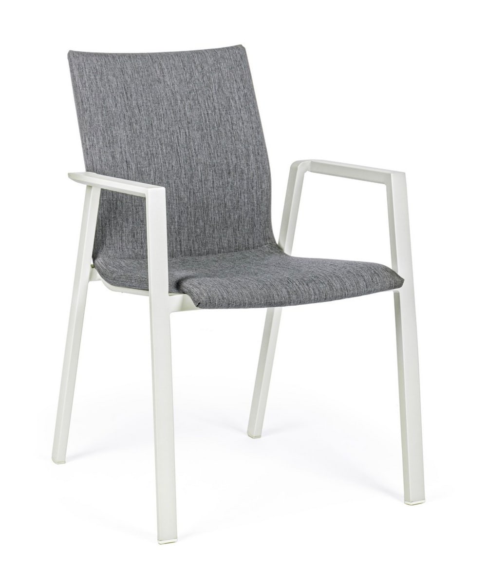 chaise en aluminium blanc