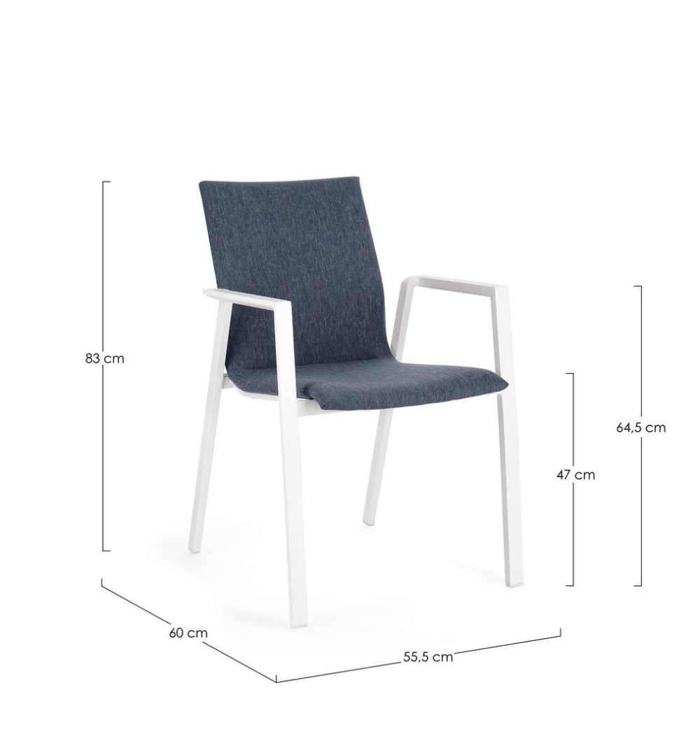 Set 6 Stühle Aluminium Denim - Maisons Du Monde