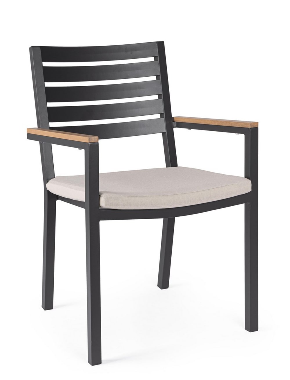 chaise en aluminium anthracite