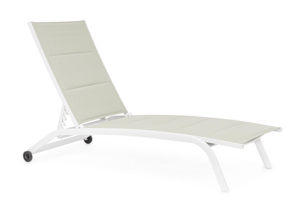 Chaise longue écrue