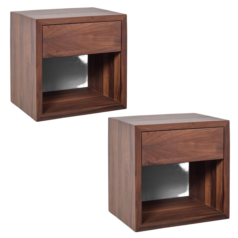 Lot 2 Table chevet - noyer