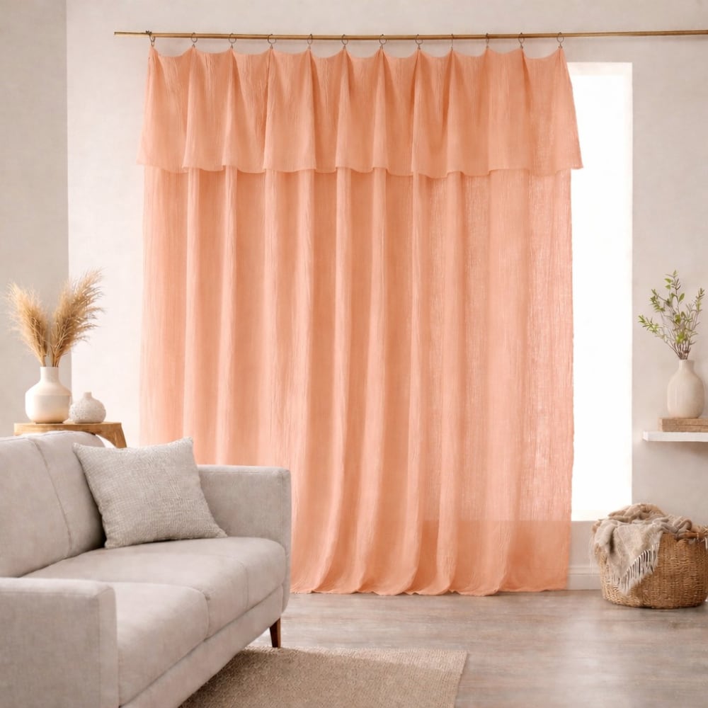 Rideau en 100% gaze de coton 180x300 cm ajustable