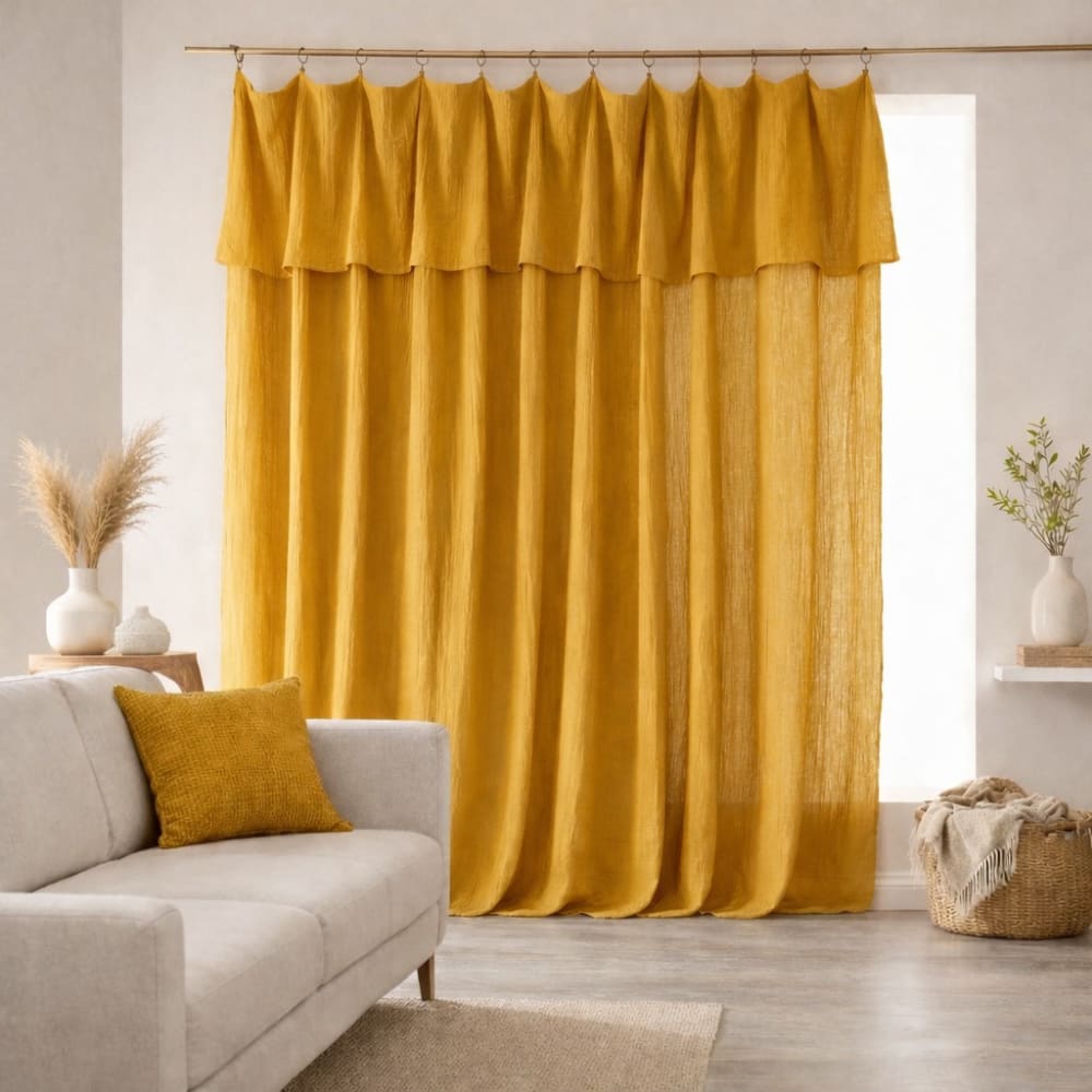 Rideau en 100% gaze de coton 180x300 cm ajustable