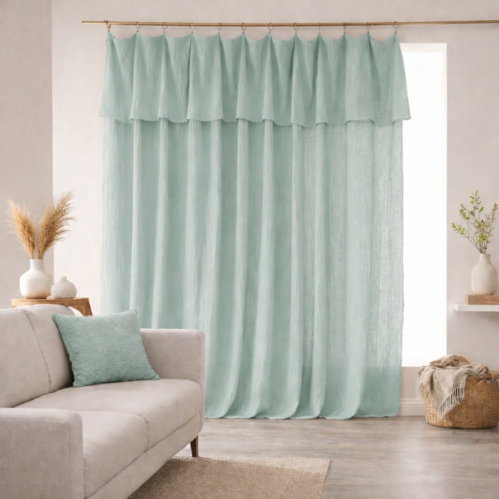 Rideau en 100% gaze de coton 180x300 cm ajustable
