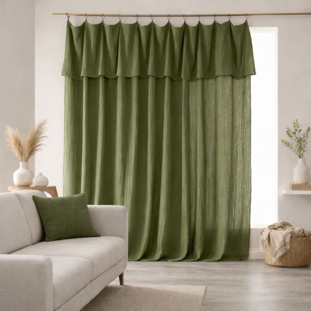 Rideau en 100% gaze de coton 180x300 cm ajustable