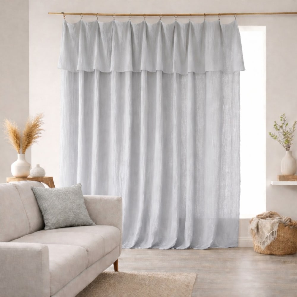 Rideau en 100% gaze de coton 180x300 cm ajustable