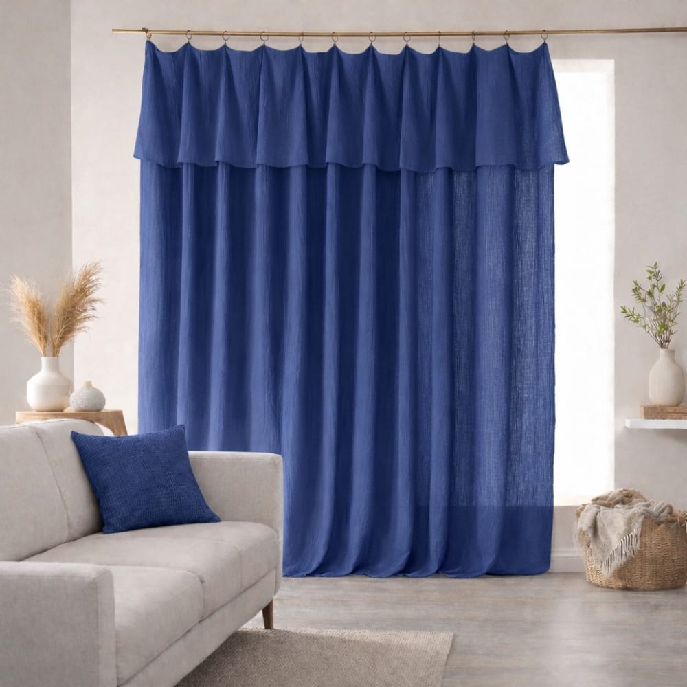 Rideau en 100% gaze de coton 180x300 cm ajustable