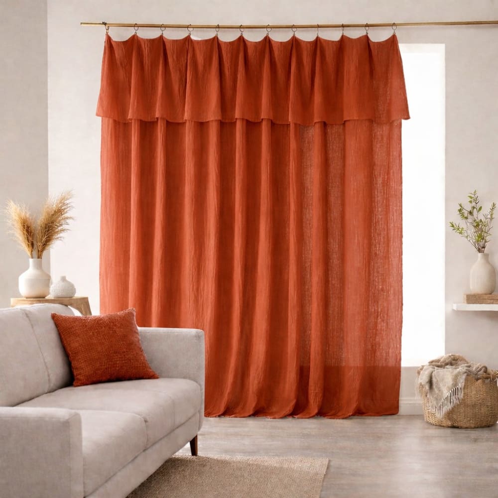 Rideau en 100% gaze de coton 180x300 cm ajustable