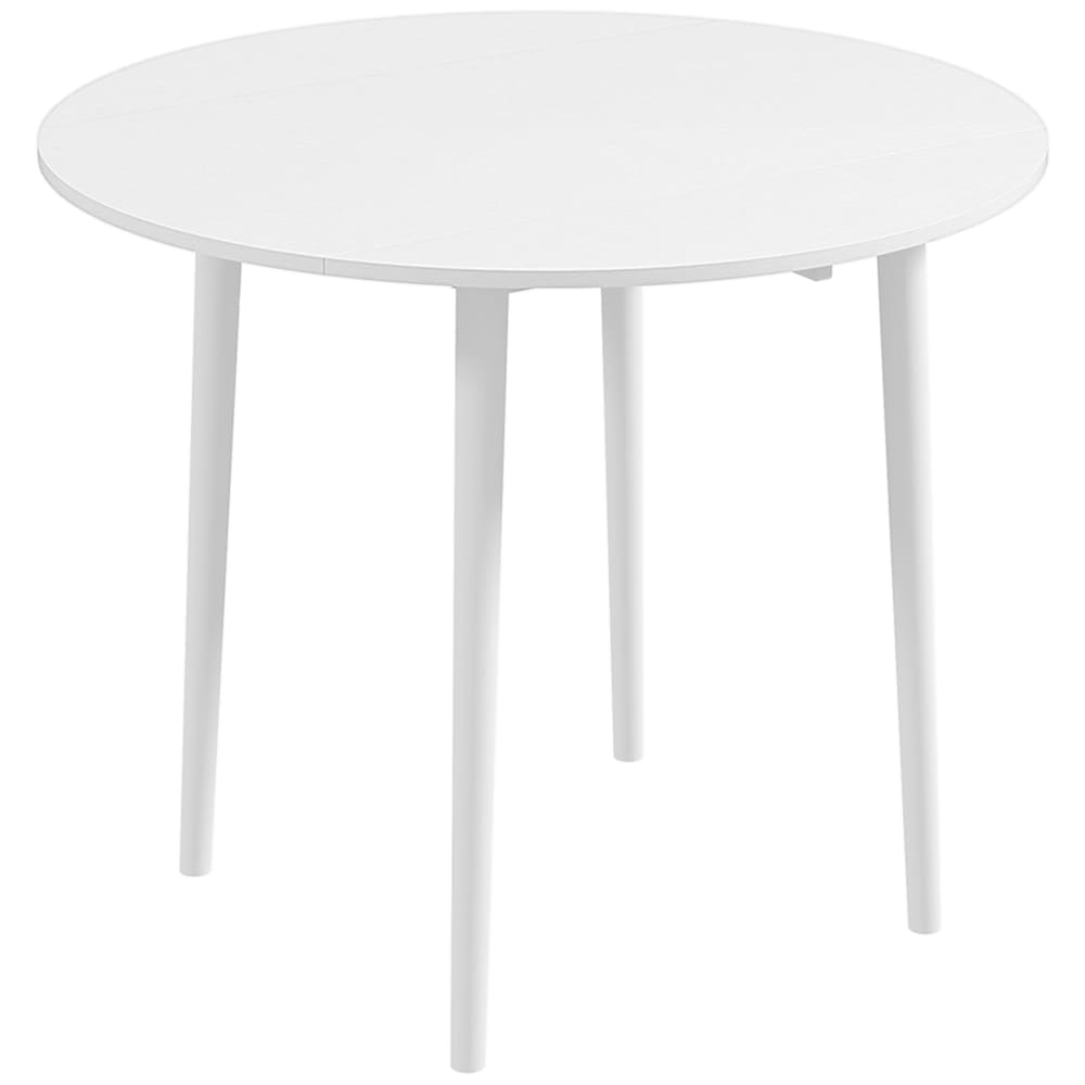 Table à manger pliante pour 4 personnes panneaux de particules blanc