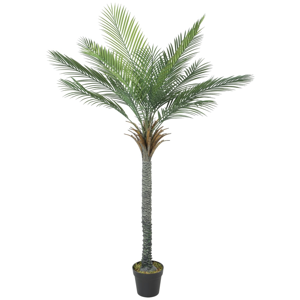 Palmier artificiel 180 cm en pot 15 feuilles réalistes PE et PP vert — Beyit