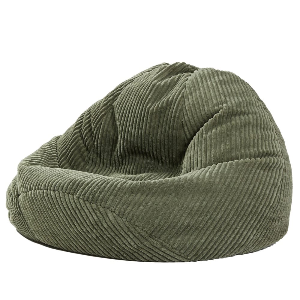 pouf en velours côtelé