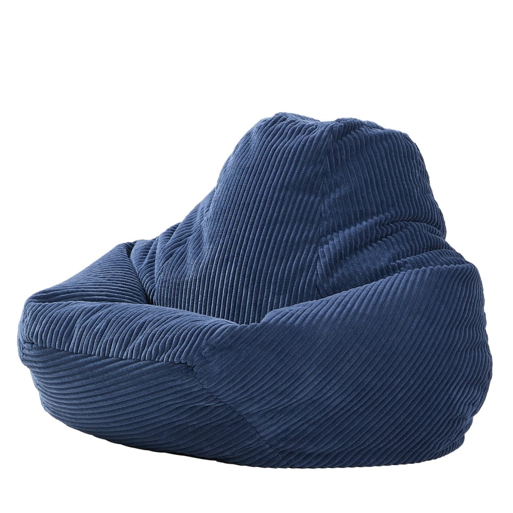 pouf en velours côtelé