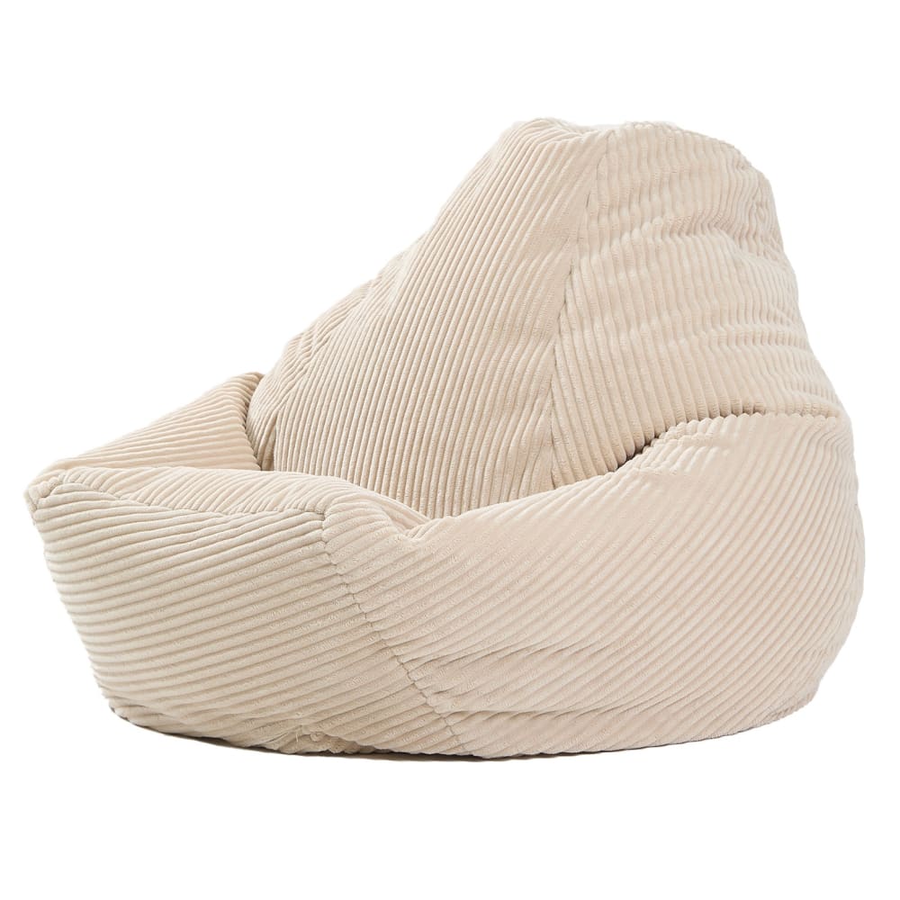 pouf en velours côtelé