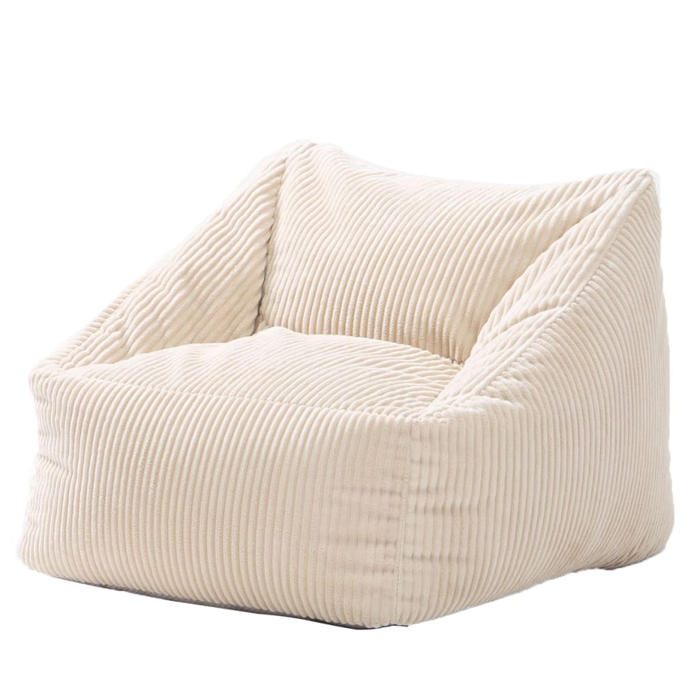 pouf en velours côtelé